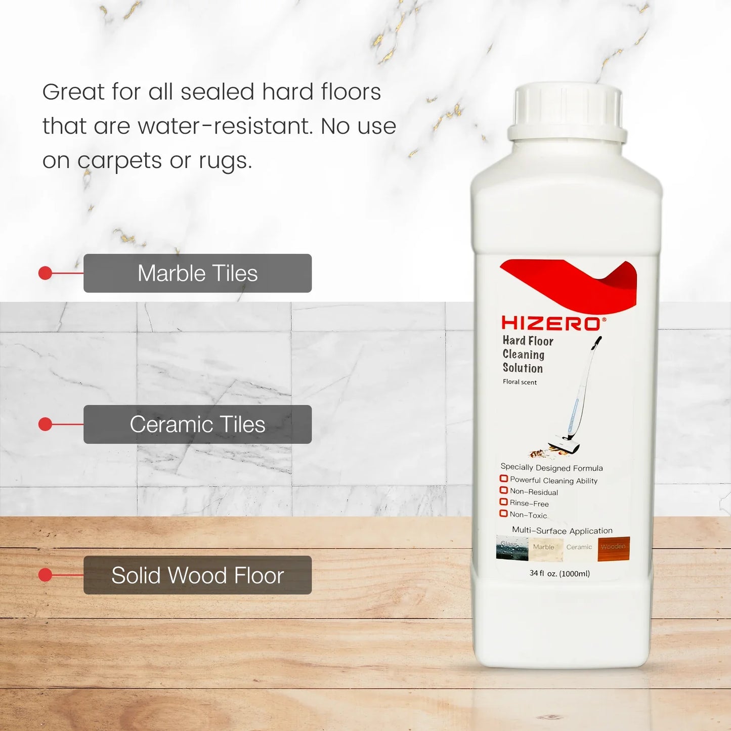 HIZERO Hard Floor Cleaning Solution