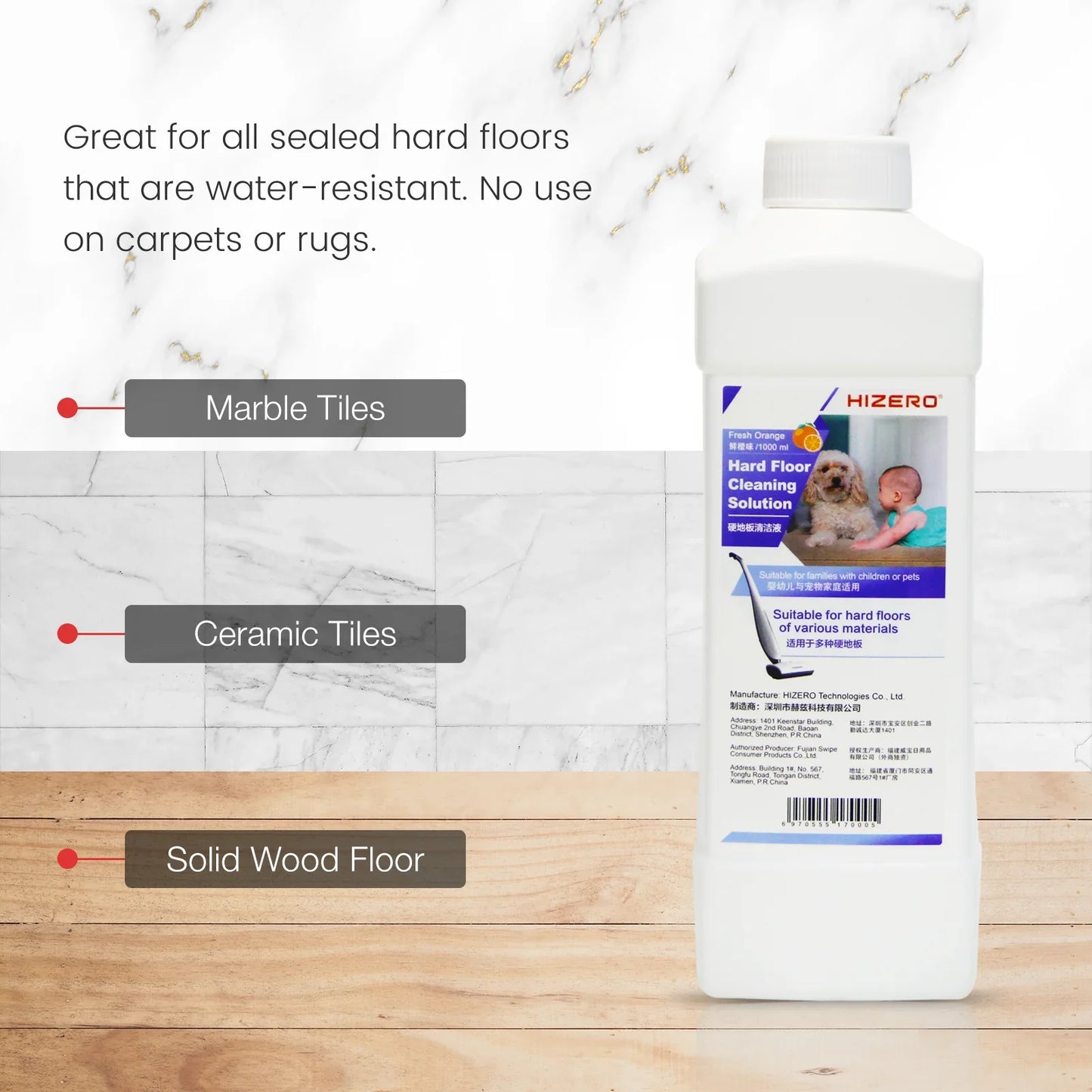 HIZERO Hard Floor Cleaning Solution